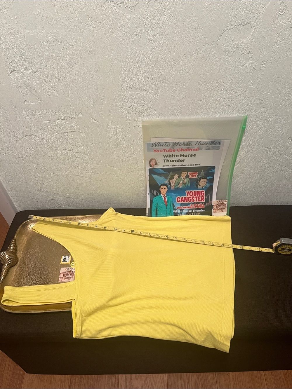 #1953* One-Shoulder Yellow Tank Top - Picture 3 of 10